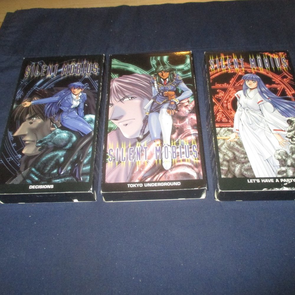 Silent Mobius Vol. 1 to 3 (VHS, Bandai, 1999, Dubbed)